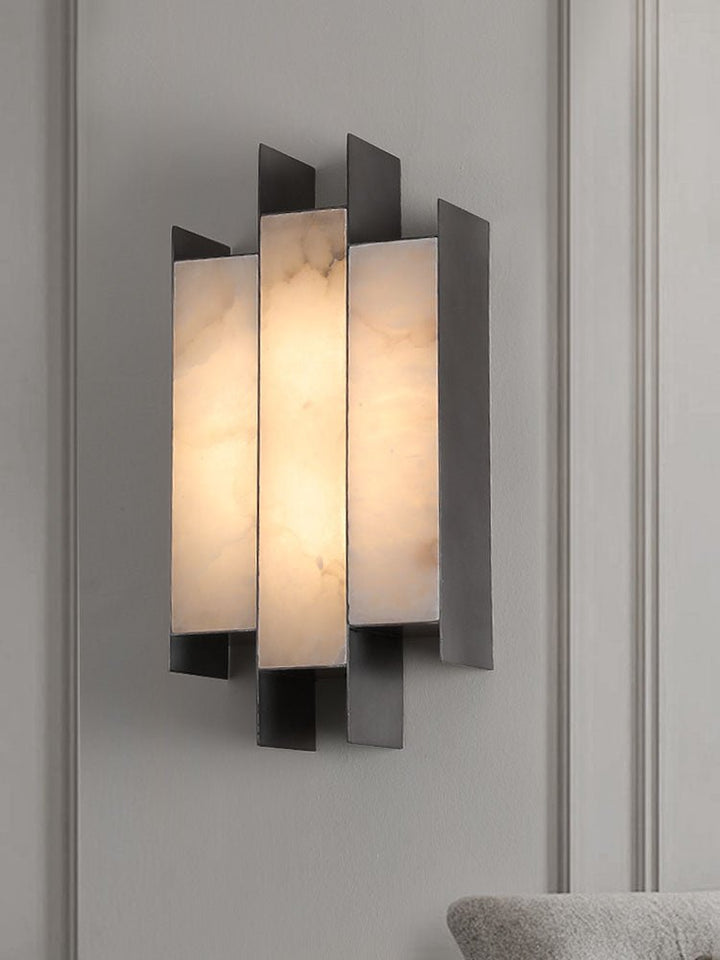 Folded Alabaster Panel Sconce