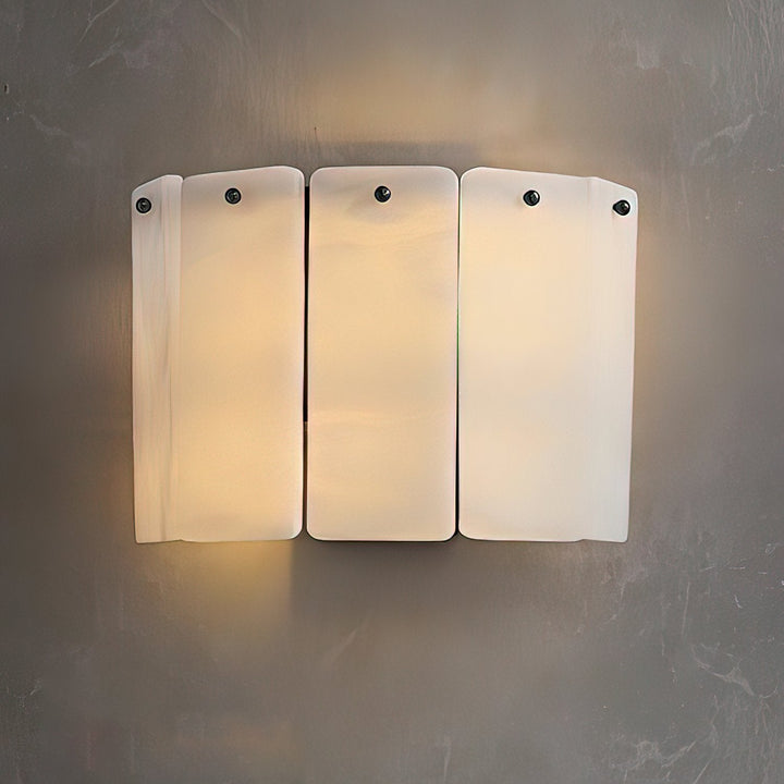 Fractured Alabaster Wall Sconce