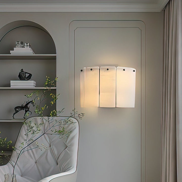 Fractured Alabaster Wall Sconce
