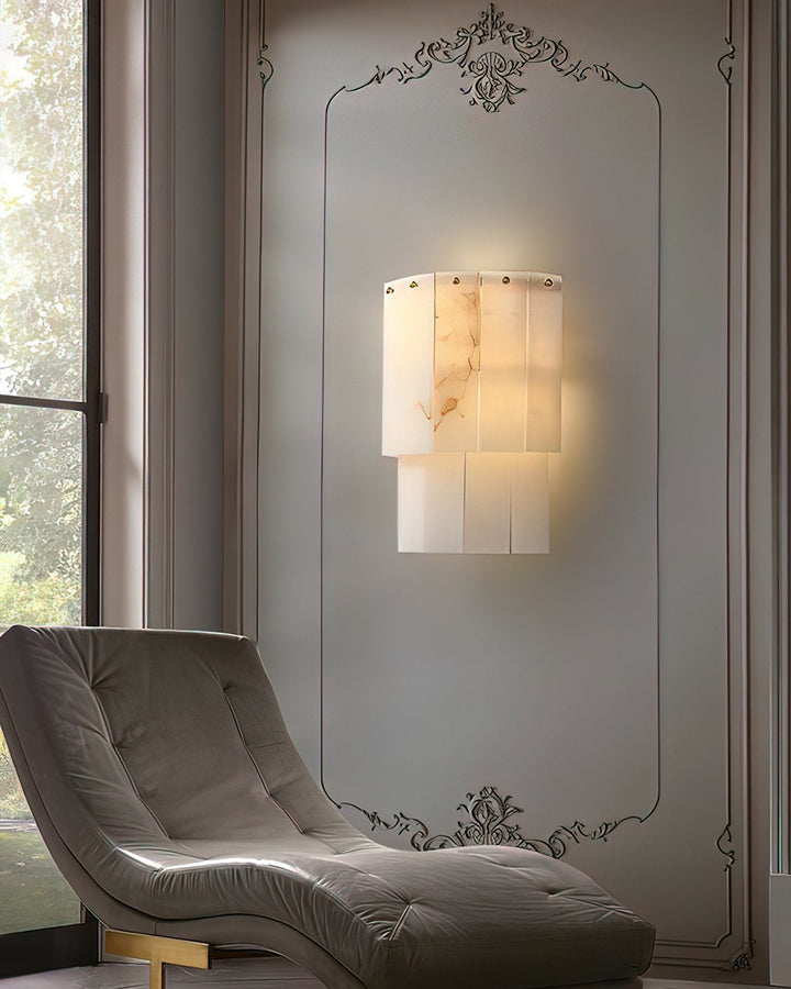 Fractured Alabaster Wall Sconce