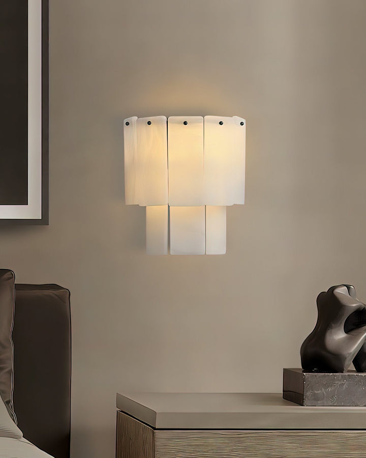 Fractured Alabaster Wall Sconce