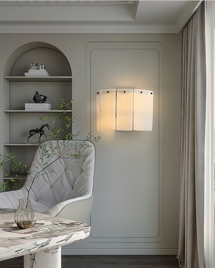 Fractured Alabaster Wall Sconce