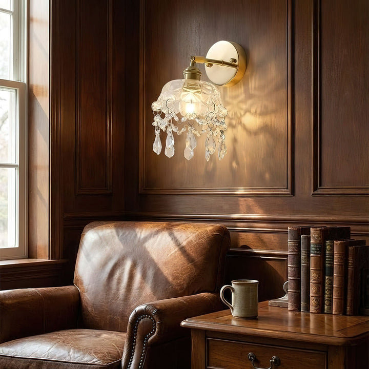French Crystal Tassel Wall Light