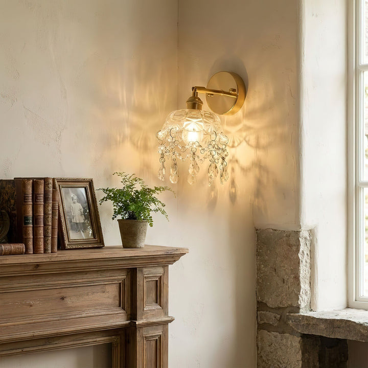 French Crystal Tassel Wall Light
