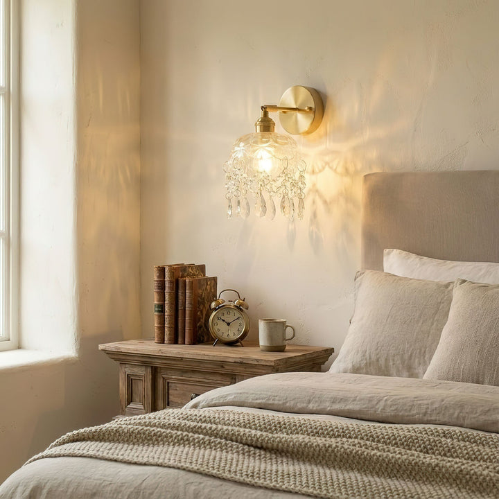 French Crystal Tassel Wall Light