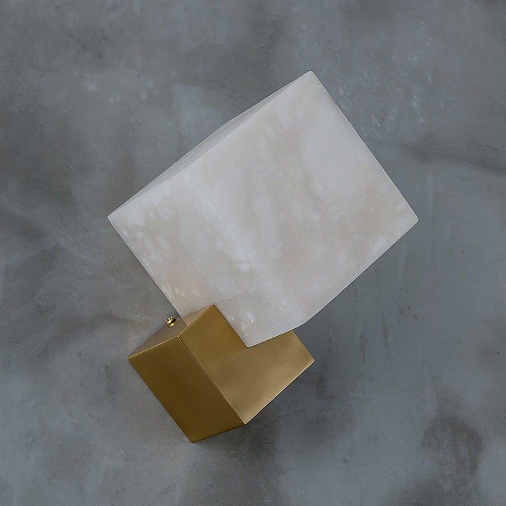 Block Alabaster Wall Sconce
