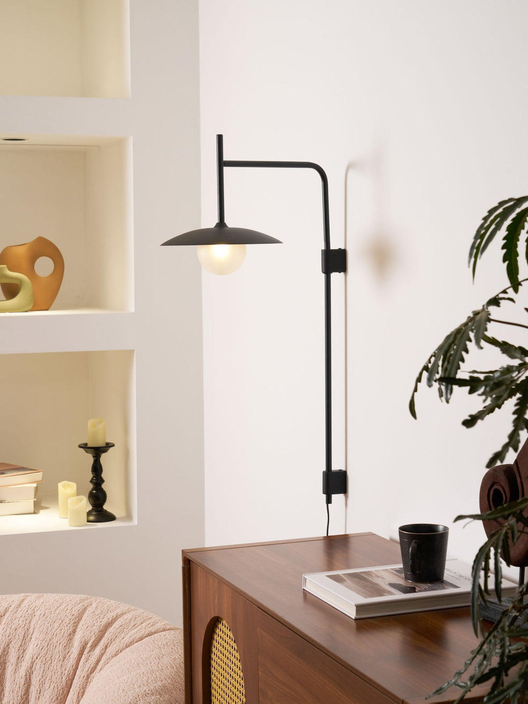 Gea Swing Arm Plug-in Wall Lamp