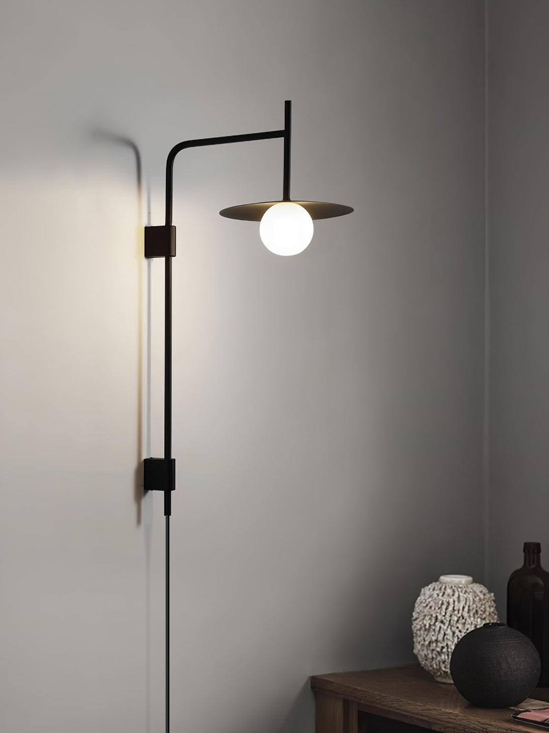 Gea Swing Arm Plug-in Wall Lamp