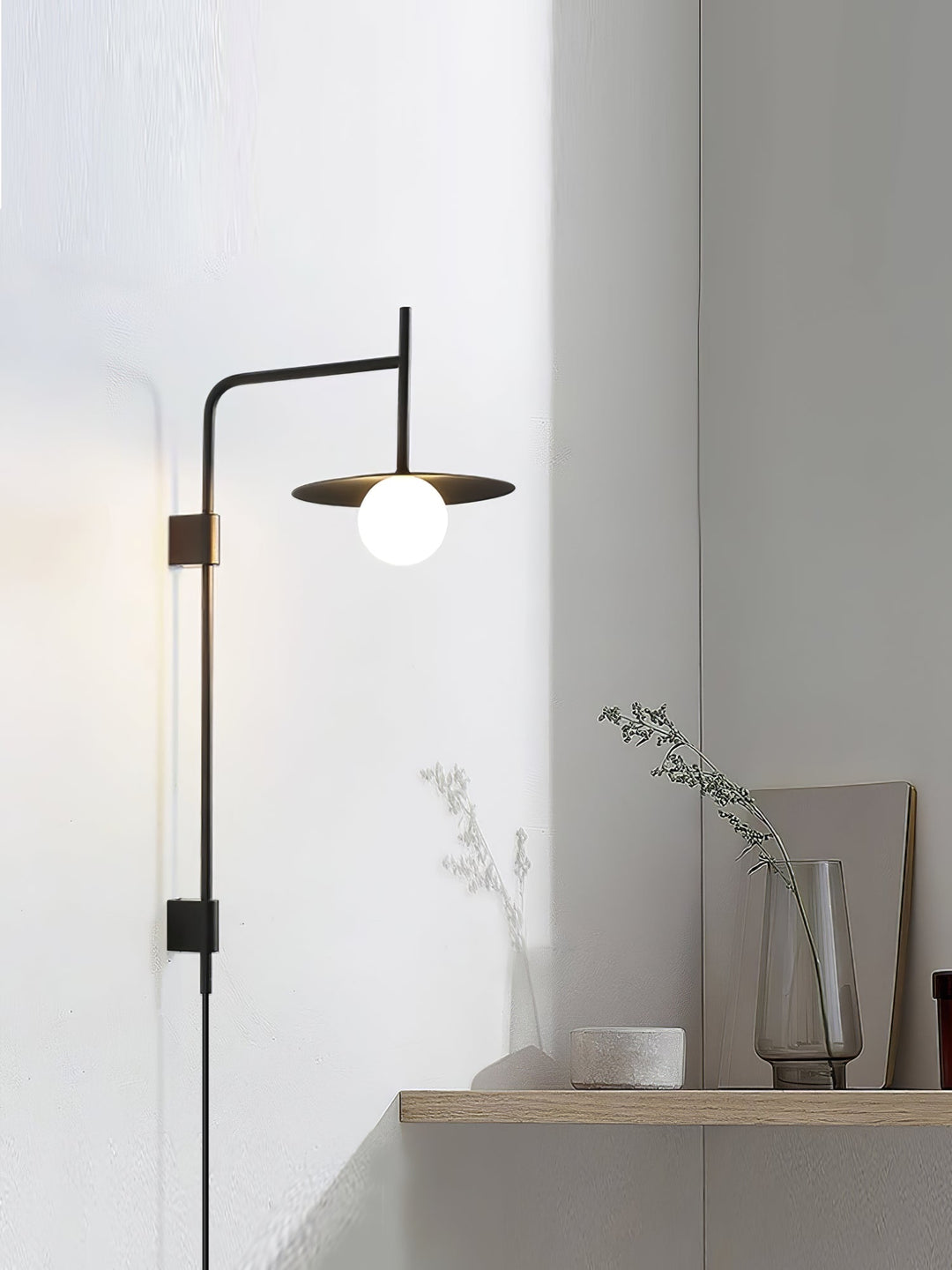 Gea Swing Arm Plug-in Wall Lamp