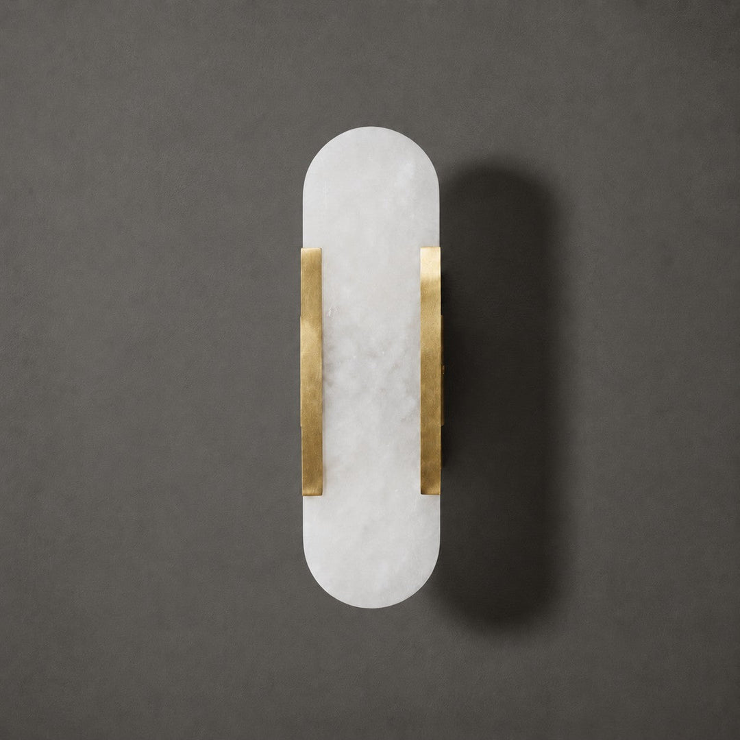 Oblong Alabaster Wall Sconce