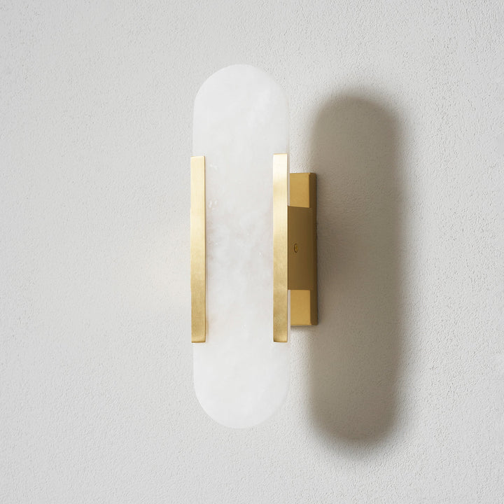 Oblong Alabaster Wall Sconce