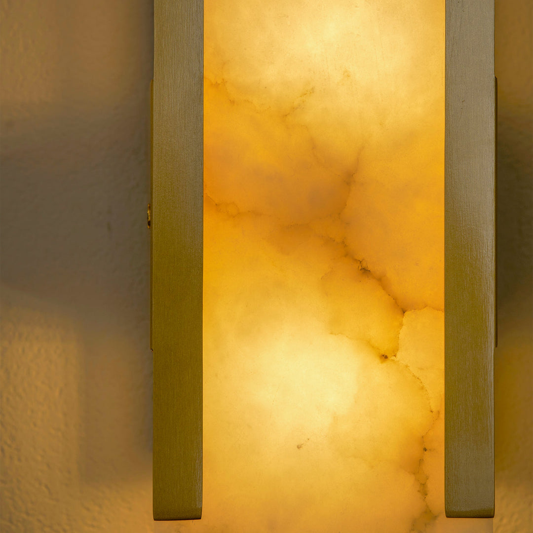 Oblong Alabaster Plug-in Wall Sconce