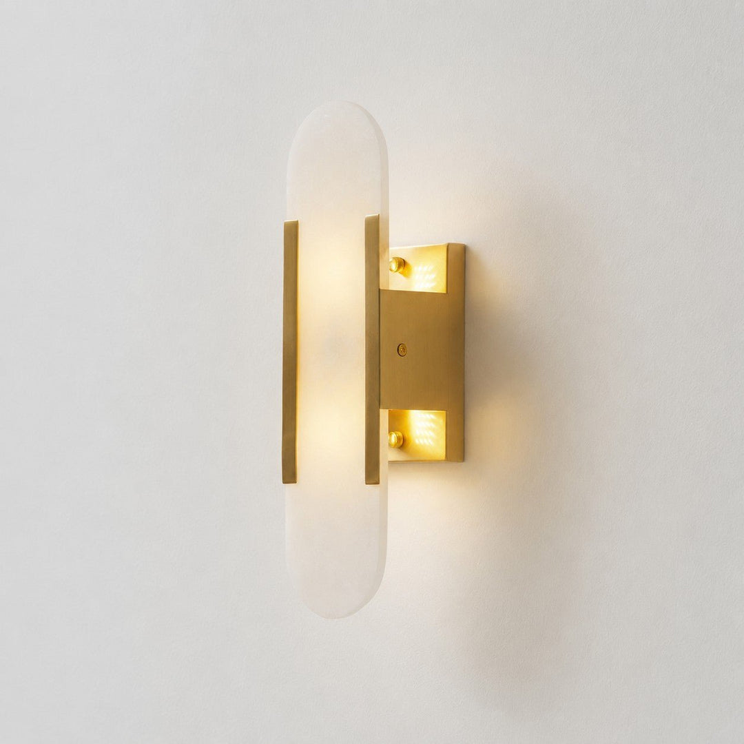 Oblong Alabaster Wall Sconce