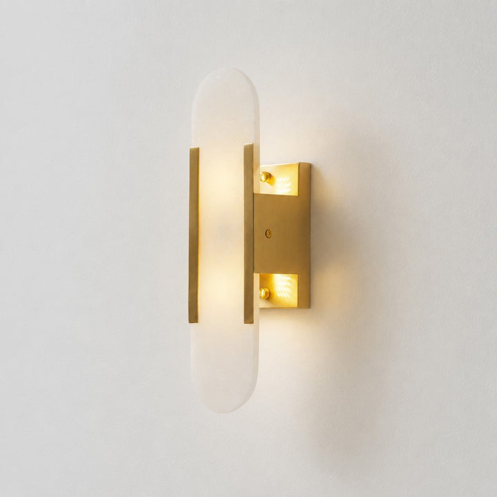 Oblong Alabaster Wall Sconce