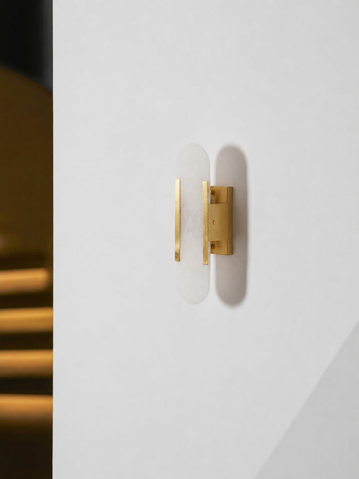 Oblong Alabaster Wall Sconce