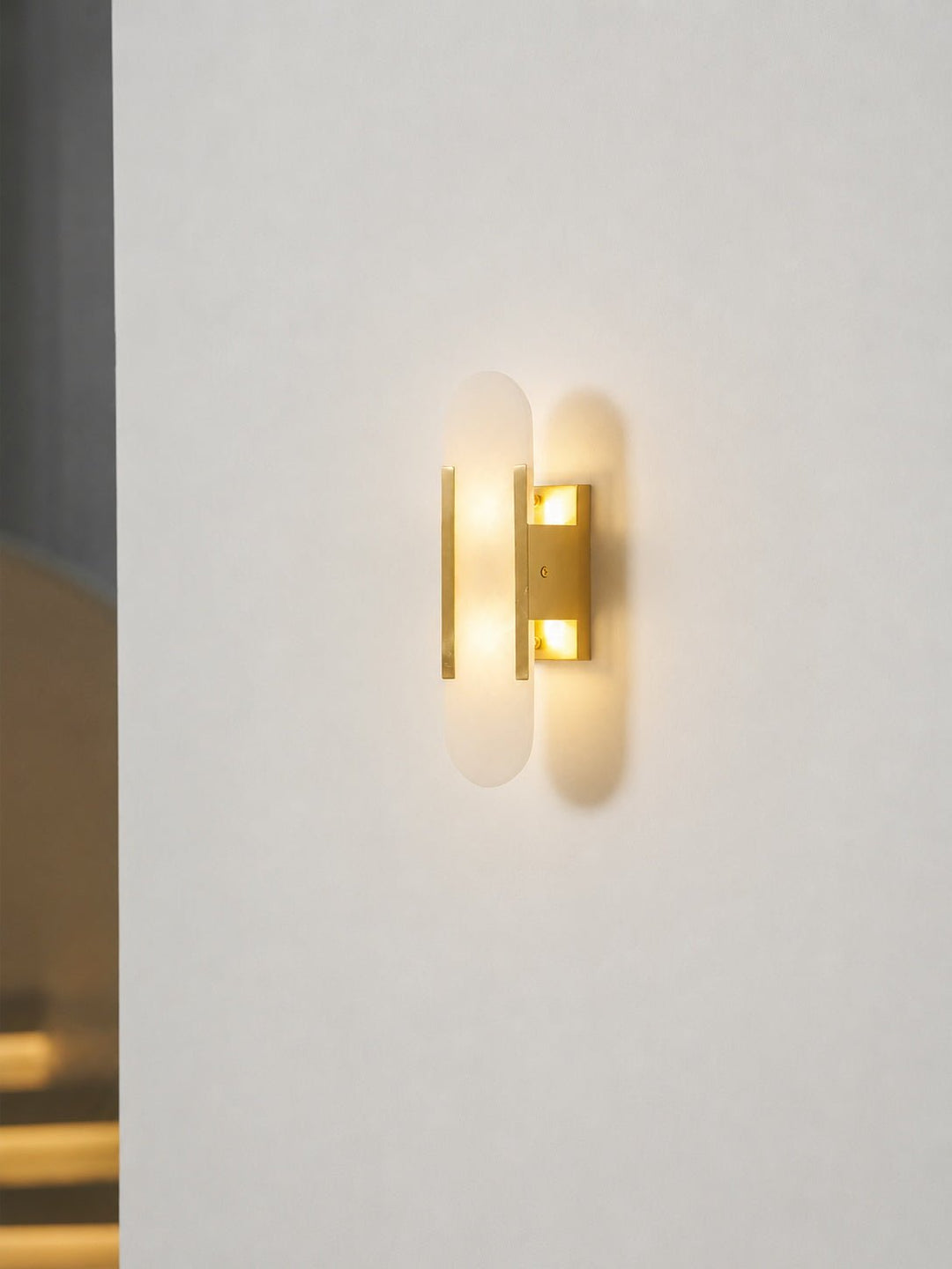 Oblong Alabaster Wall Sconce