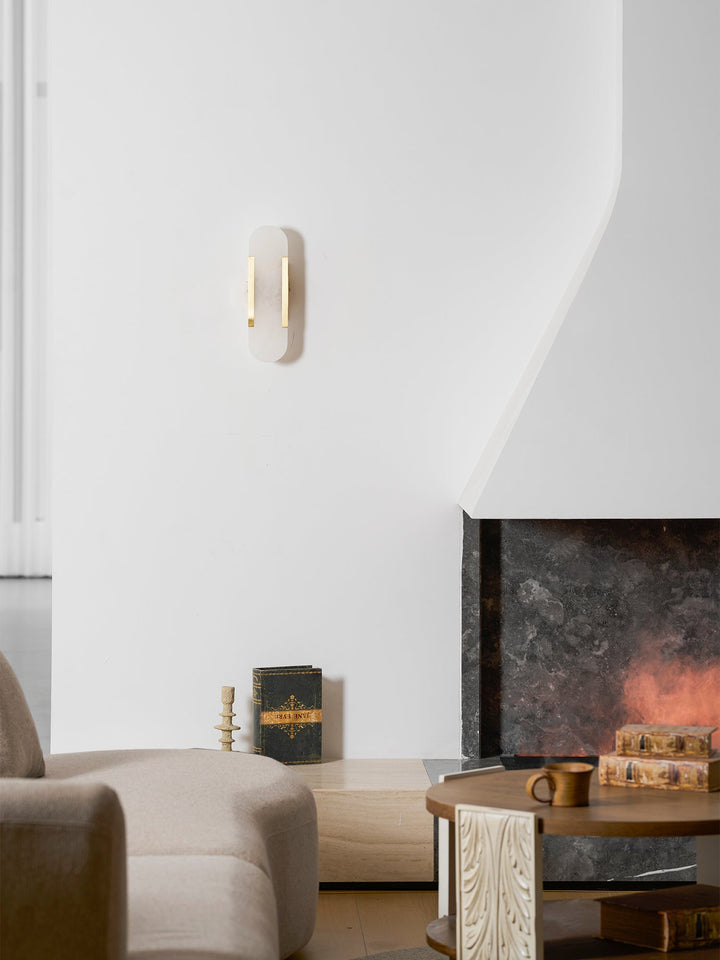 Oblong Alabaster Wall Sconce