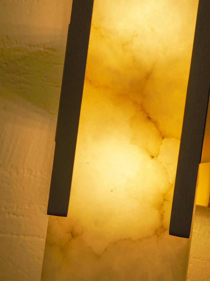 Oblong Alabaster Wall Sconce