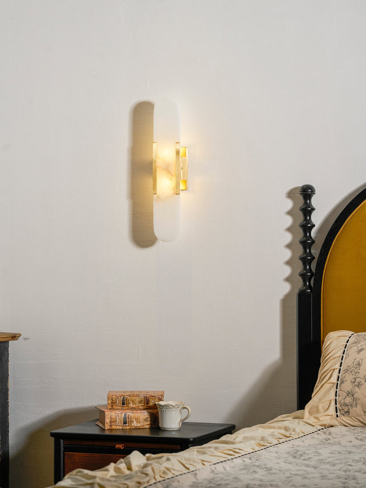Oblong Alabaster Wall Sconce