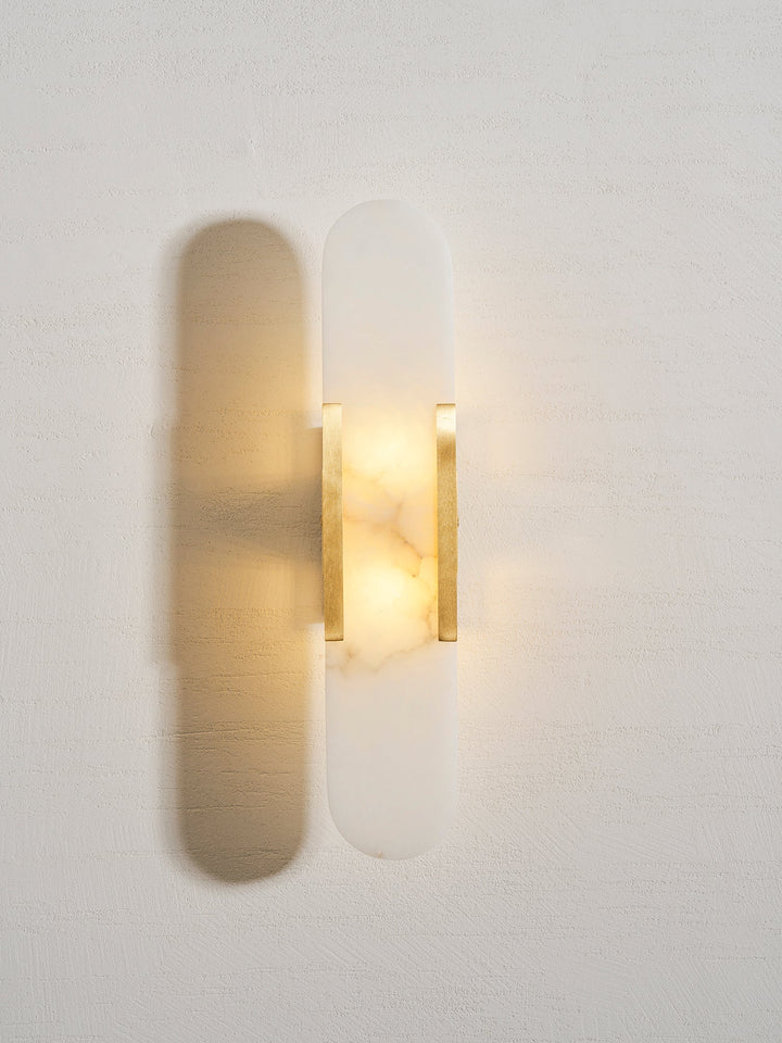 Oblong Alabaster Wall Sconce
