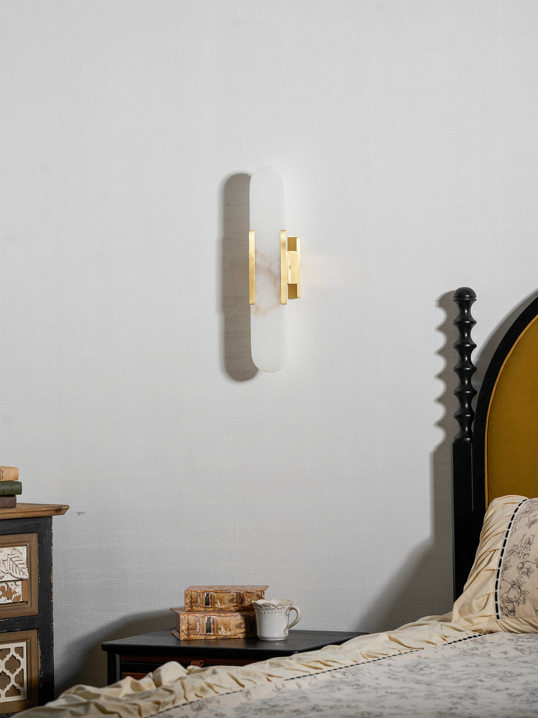 Oblong Alabaster Wall Sconce
