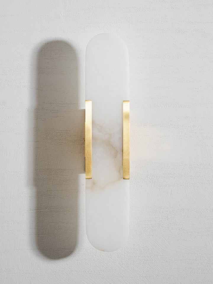 Oblong Alabaster Wall Sconce