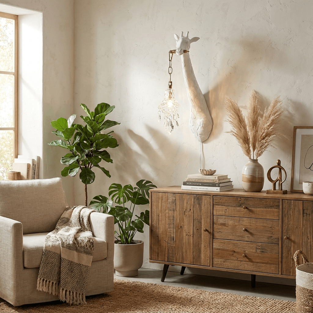 Giraffe Crystal Wall Lamp