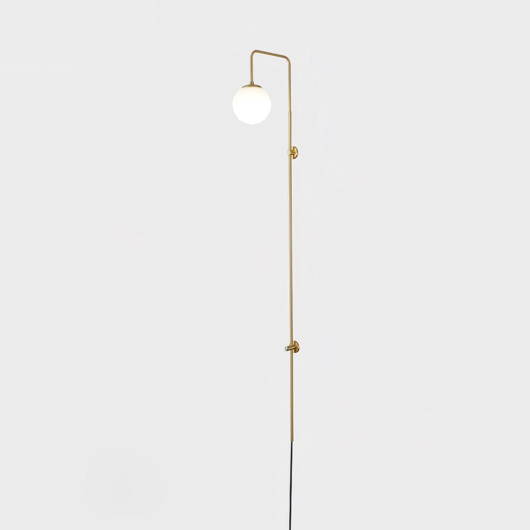 Globe Brass Plug-in Wall Sconce