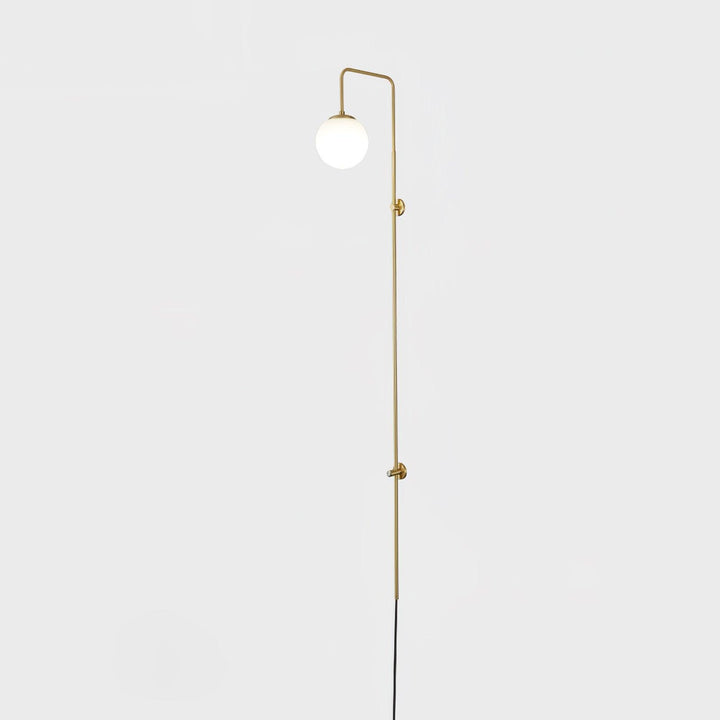 Globe Brass Plug-in Wall Sconce