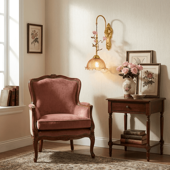 Gold Rose Wall Sconce