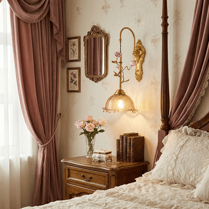 Gold Rose Wall Sconce