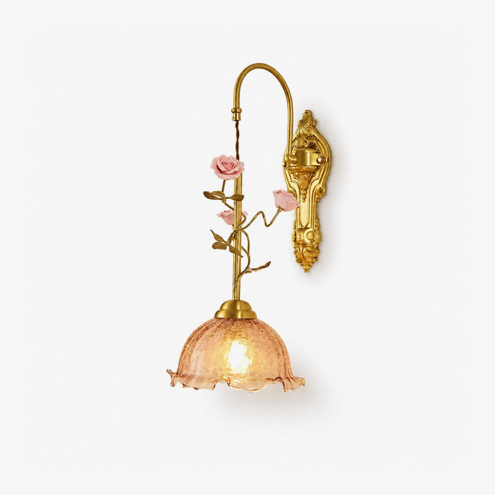Gold Rose Wall Sconce