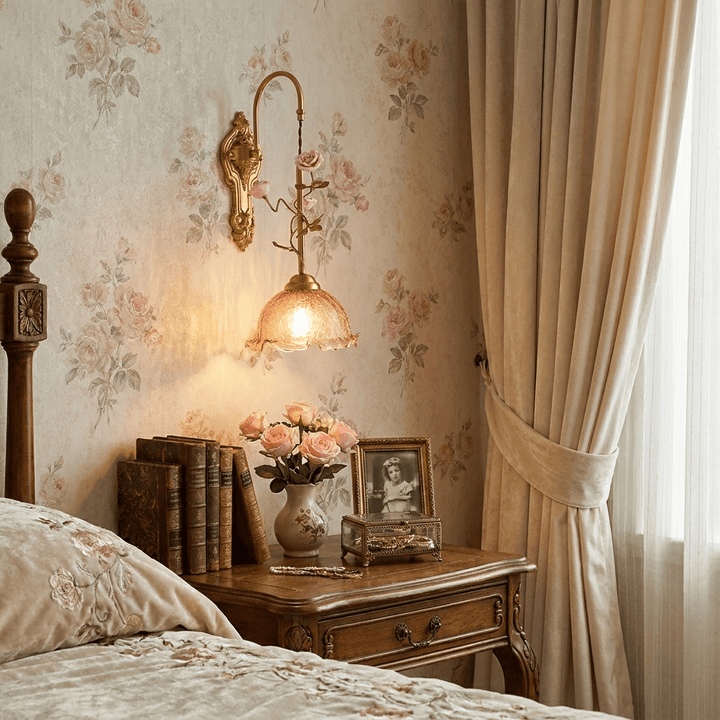 Gold Rose Wall Sconce