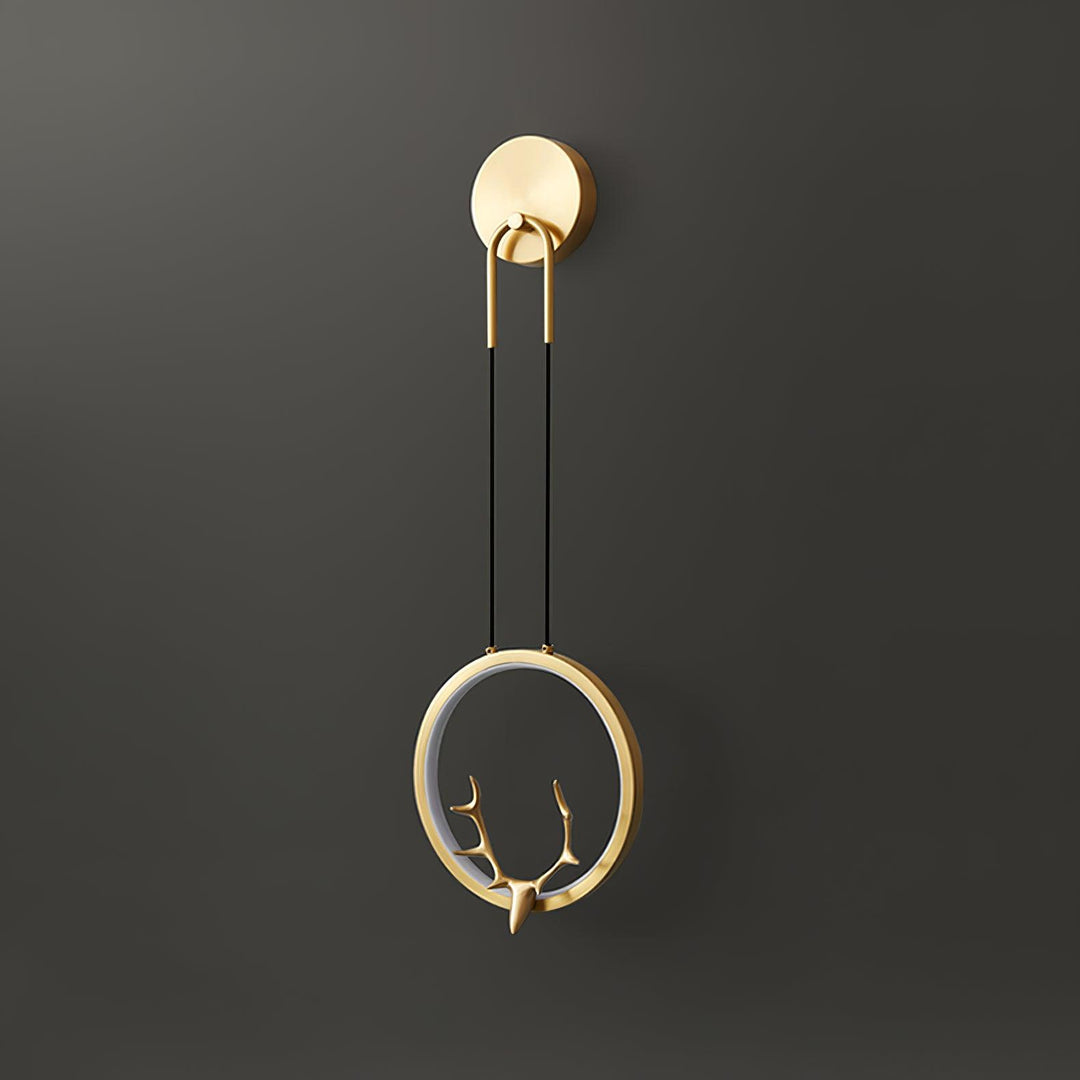 Golden Antler Wall Light