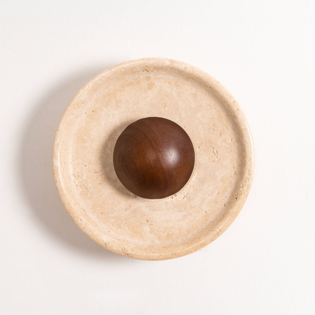 Halo Travertine Wall Light