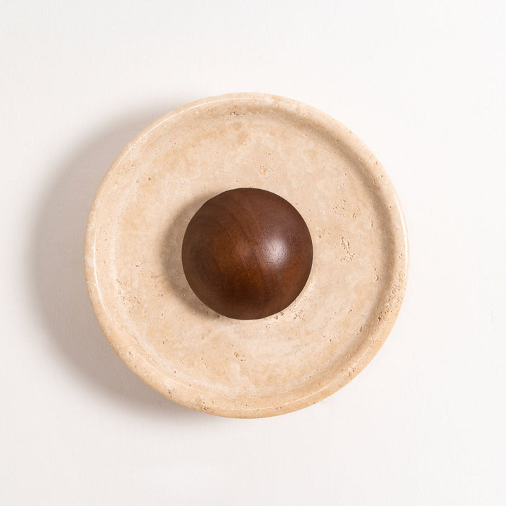 Halo Travertine Wall Light