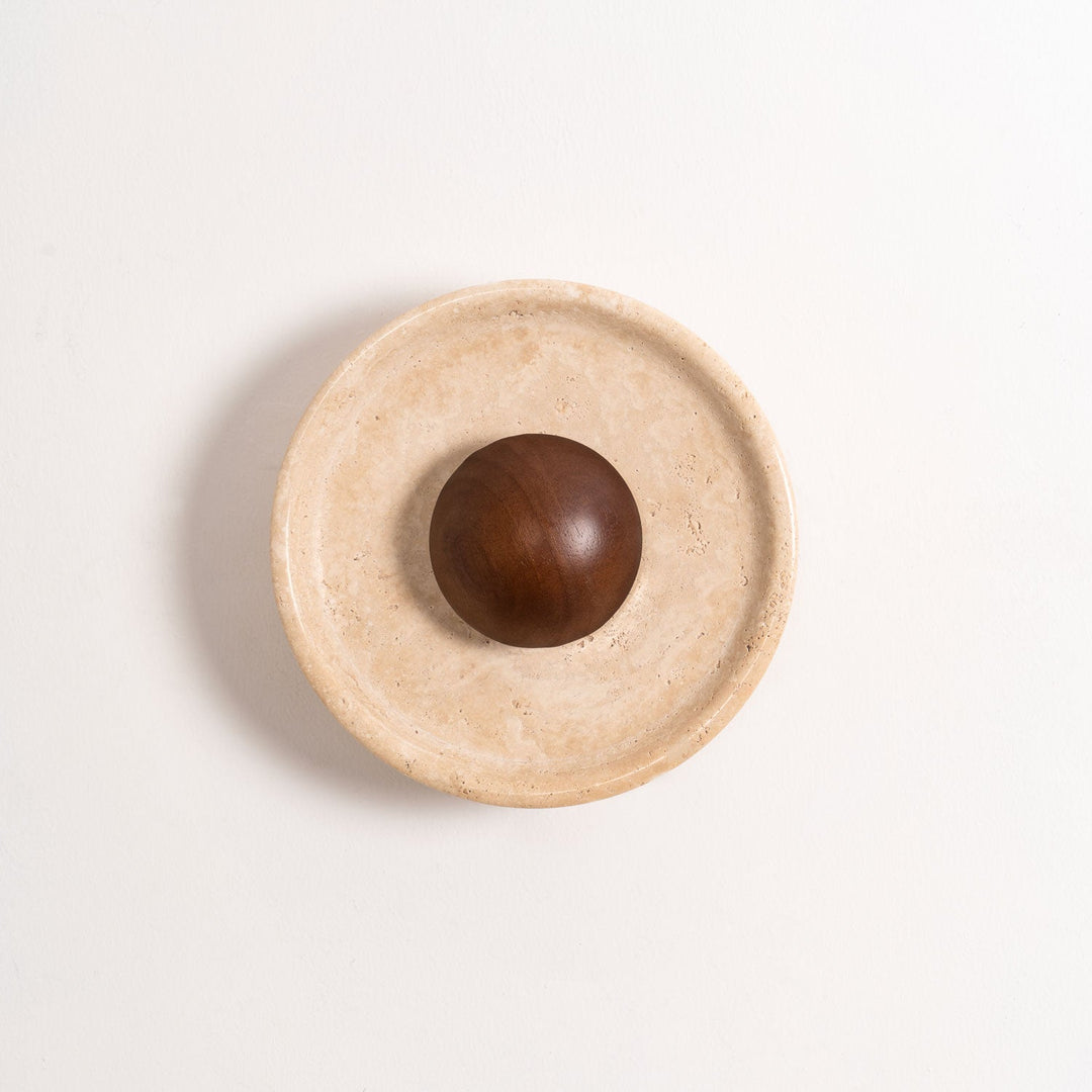 Halo Travertine Wall Light