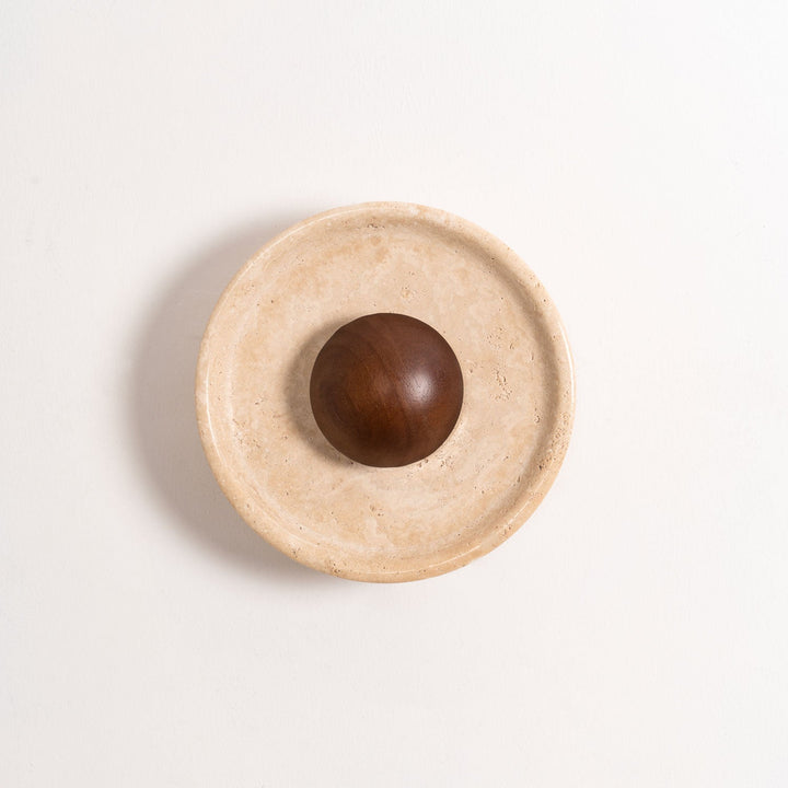 Halo Travertine Wall Light