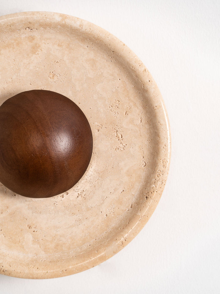 Halo Travertine Wall Light