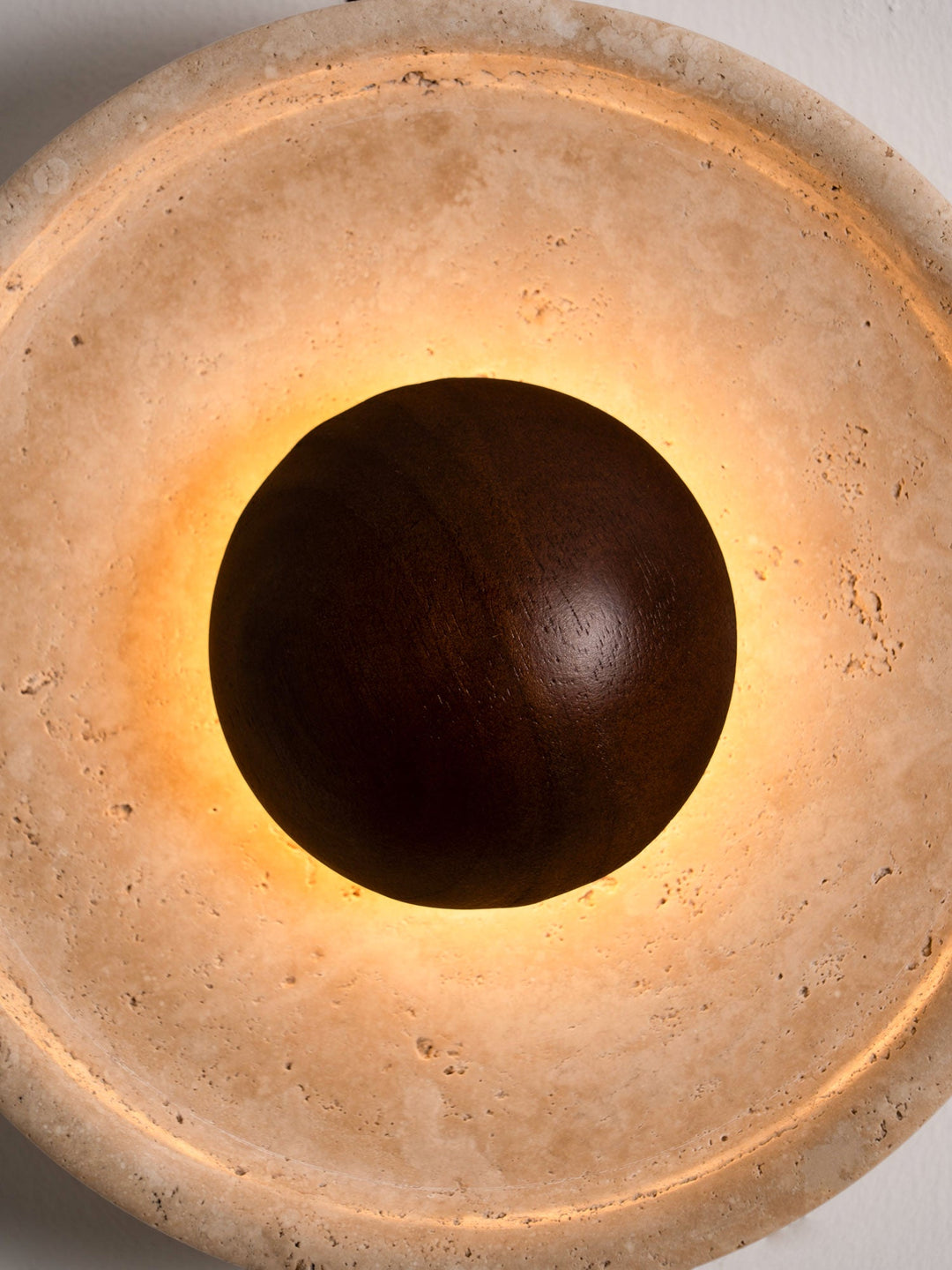 Halo Travertine Wall Light
