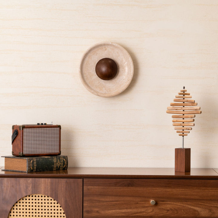 Halo Travertine Wall Light