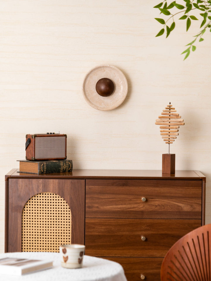 Halo Travertine Wall Light