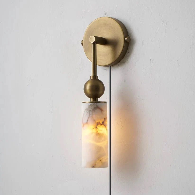 Harlin Alabaster Plug-in Wall Lamp