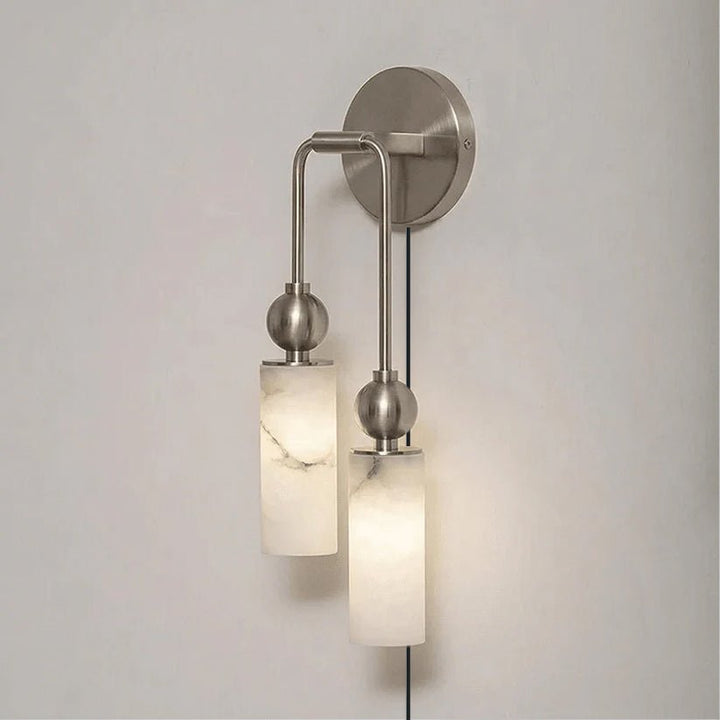 Harlin Alabaster Plug-in Wall Lamp