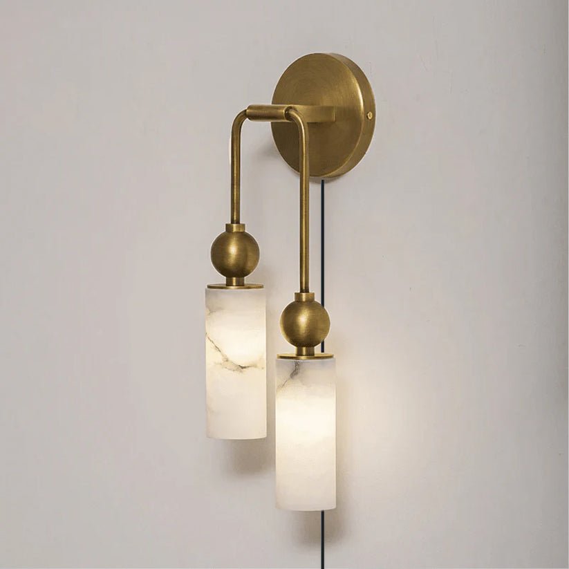 Harlin Alabaster Plug-in Wall Lamp