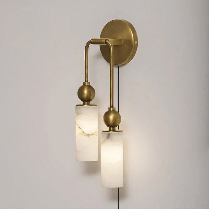 Harlin Alabaster Plug-in Wall Lamp