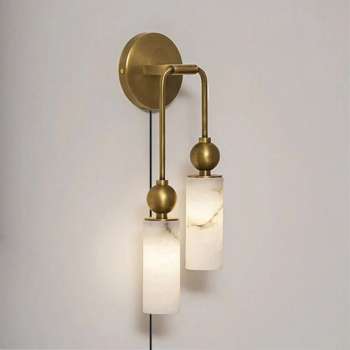 Harlin Alabaster Plug-in Wall Lamp