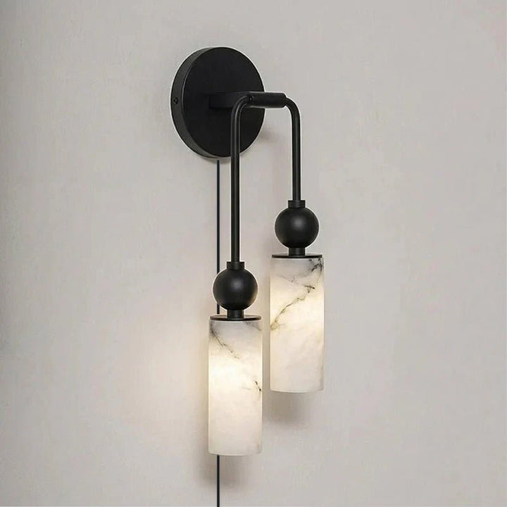Harlin Alabaster Plug-in Wall Lamp