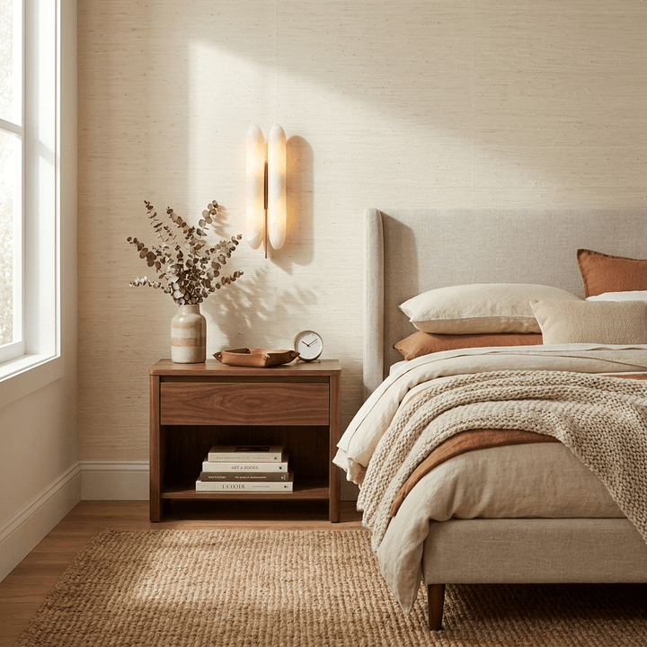 Husk Alabaster Wall Sconce