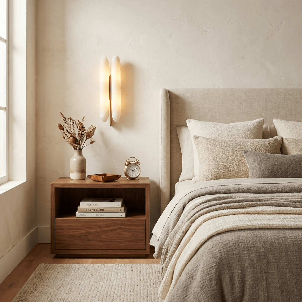 Husk Alabaster Wall Sconce